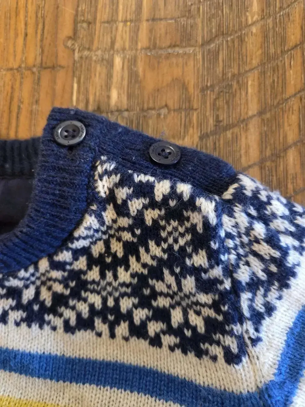 Vintage Baby Gap 6-12mo 100% Lambswool Lined 100%cotton Sweater
